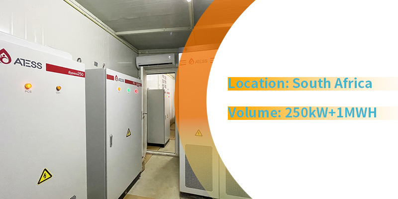 250kW+1MWH Lithium Battery Storage System In South Africa